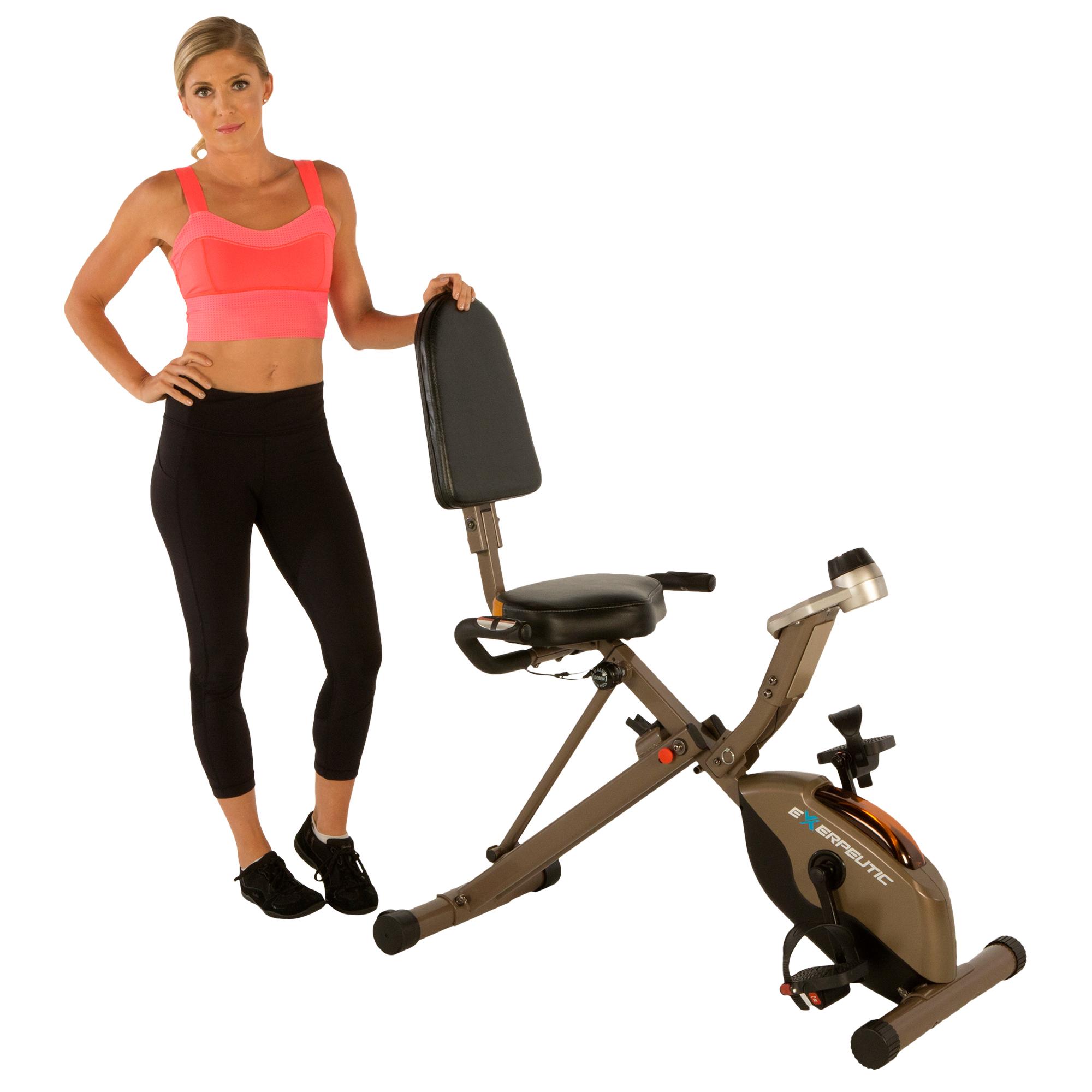 Exerpeutic GOLD 525XLR Folding Recumbent Exercise Bike