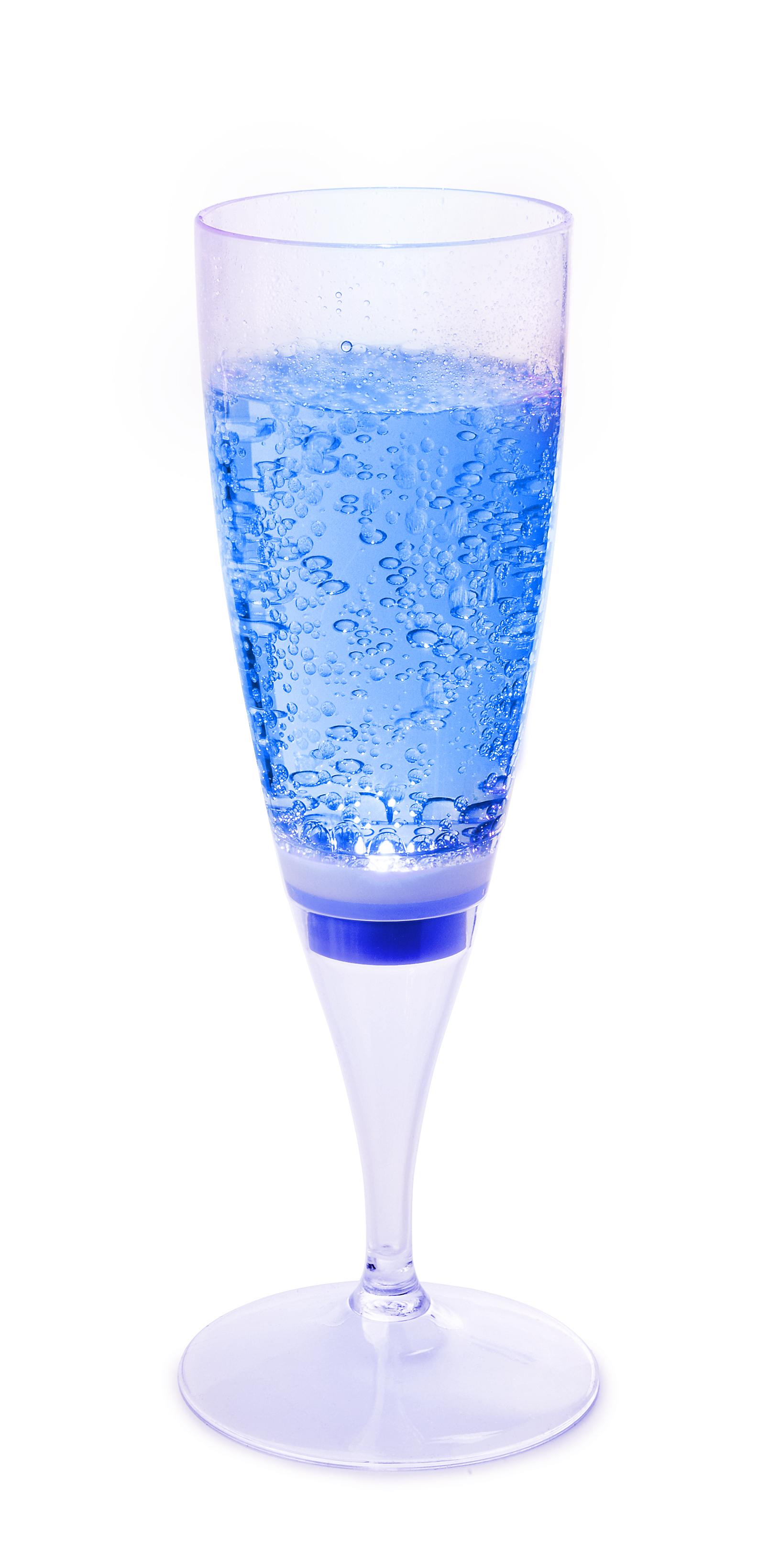 Ivation LED Waterproof LightUp Champagne Flute Cups