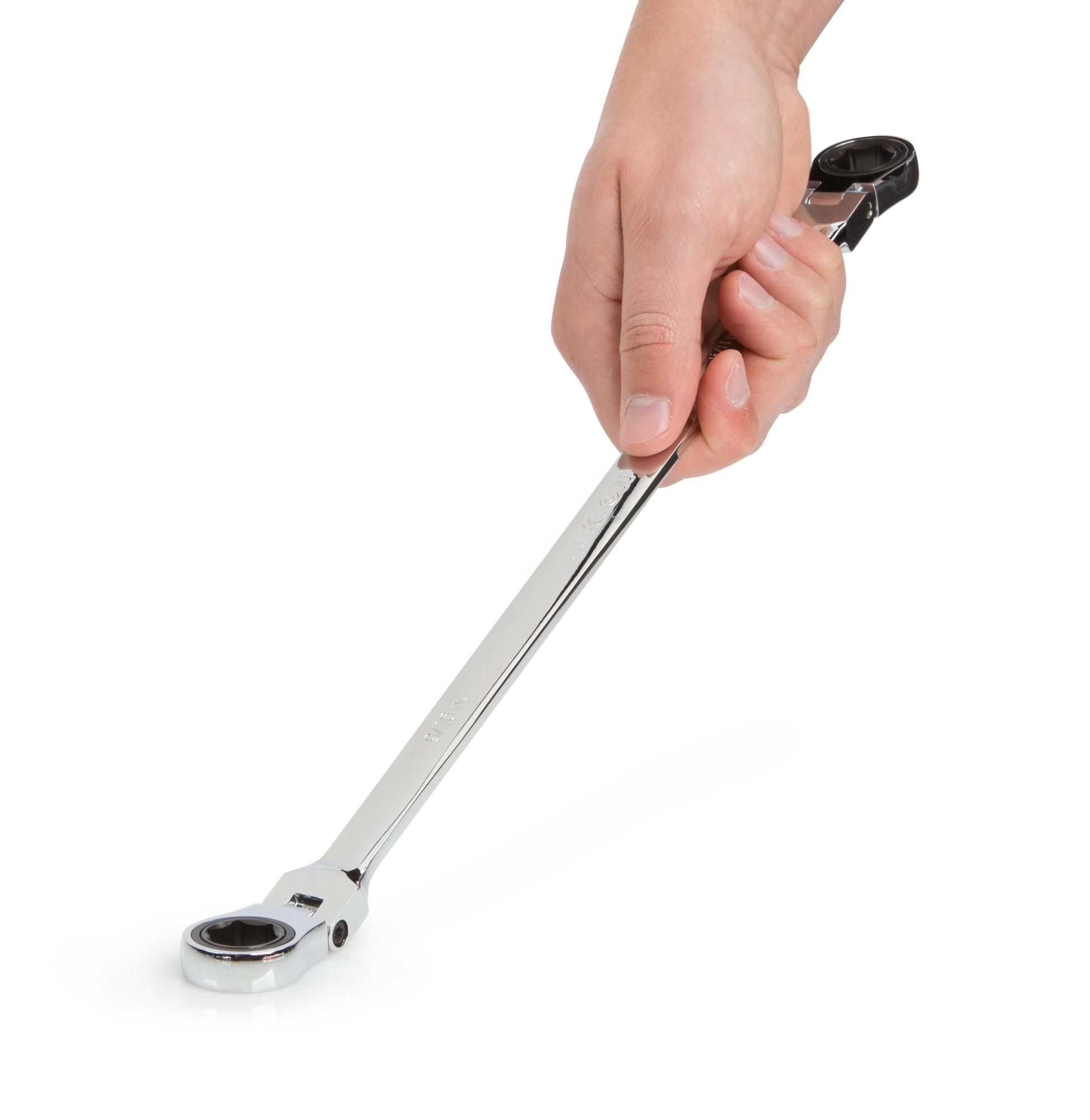 TEKTON WRN77062 Extra Long FlexHead Ratcheting Box End Wrench Set with