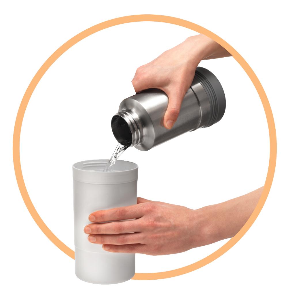 tommee tippee? travel bottle warmer? pour water into container