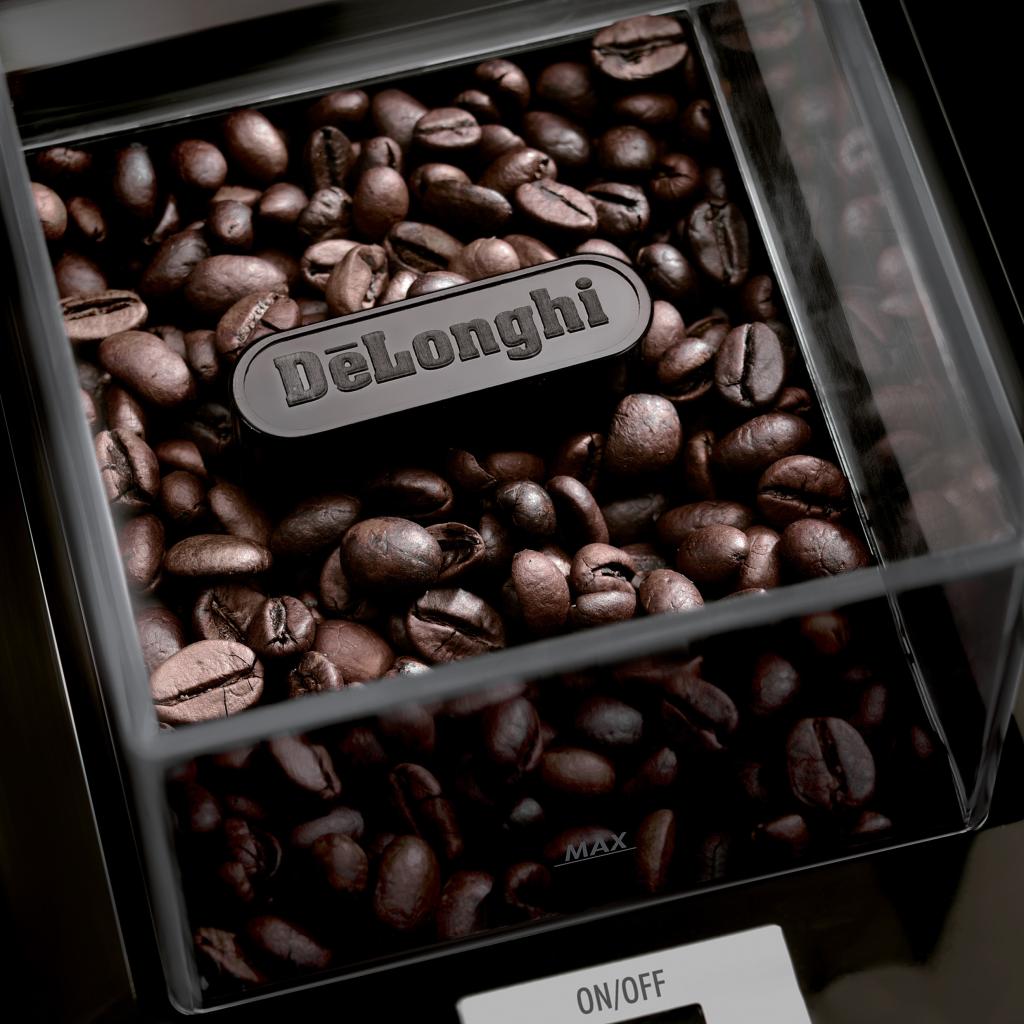 DeLonghi Stainless Steel Burr Coffee Grinder with Grind