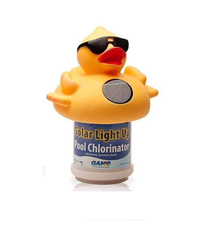 GAME 8002 Solar Light Up Duck Pool Chlorinator Swimming