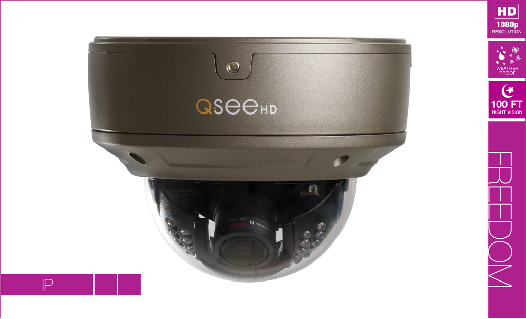 QSee QTN8020D 1080p HD Varifocal Weatherproof IP Dome