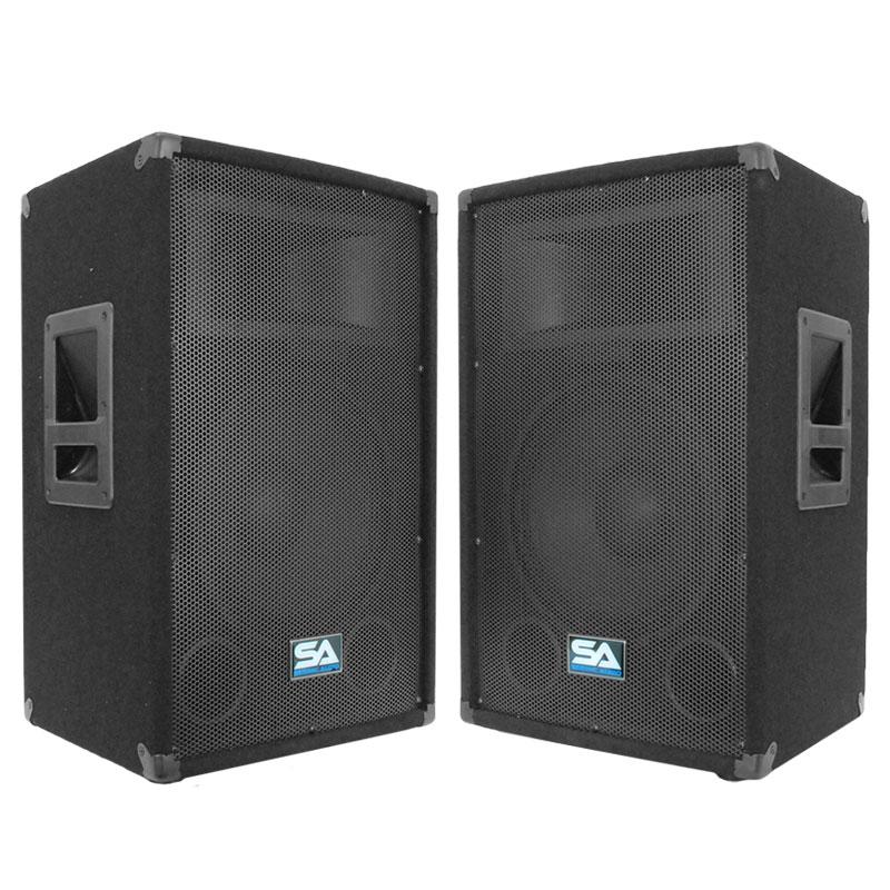 Seismic Audio Pair of 12" PA DJ Speakers 600 Watts PRO