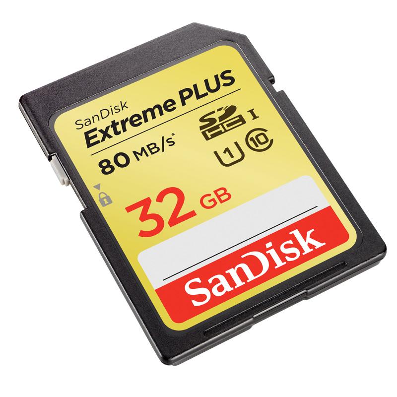 SanDisk Extreme Plus 32GB UHS1/U3 SDHC Memory Card Up To