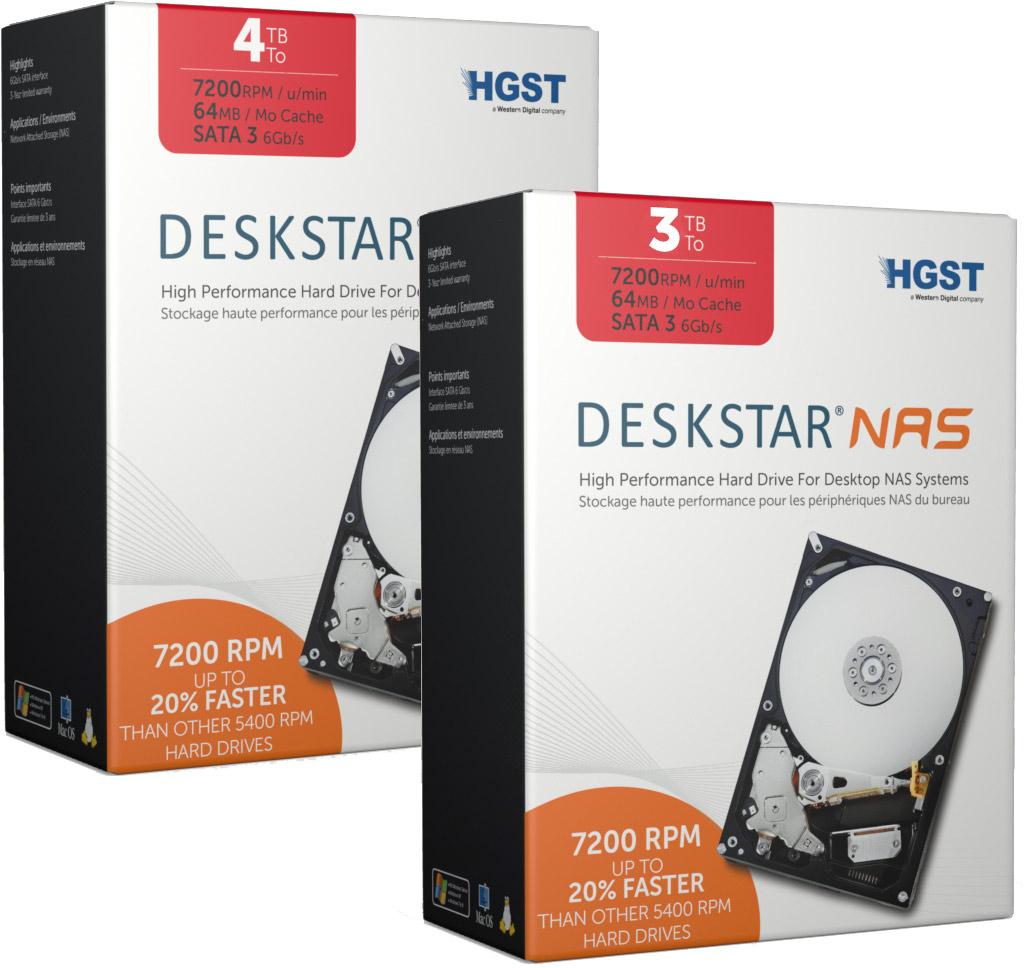 HGST Deskstar NAS 3.5Inch 4TB 7200RPM SATA III 64MB Cache