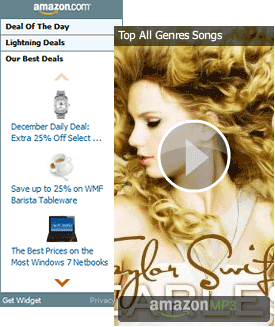 The Omakase widget, which places ads on your blog based on your 
blog's content, and the search widget