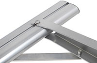 A close-up view of the crossbar of the TracRac Cantilever Extension