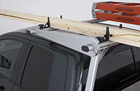 A TracRac Cantilever Extension loaded with items