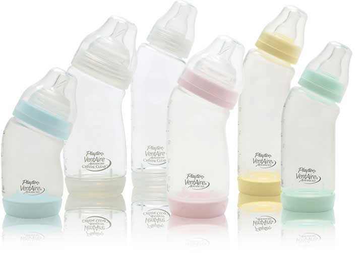 Playtex 3 Pack BPA Free Ventaire Crystal Clear Standard