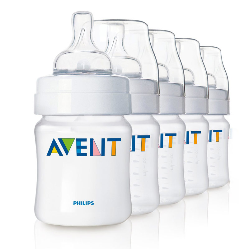 Philips Avent Classic Baby Bottles, Opaque, 4 Ounce, (5 Pack Discontinued by