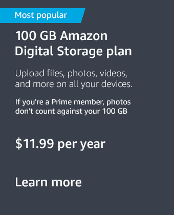 100 GB Amazon Digital Storage plan
