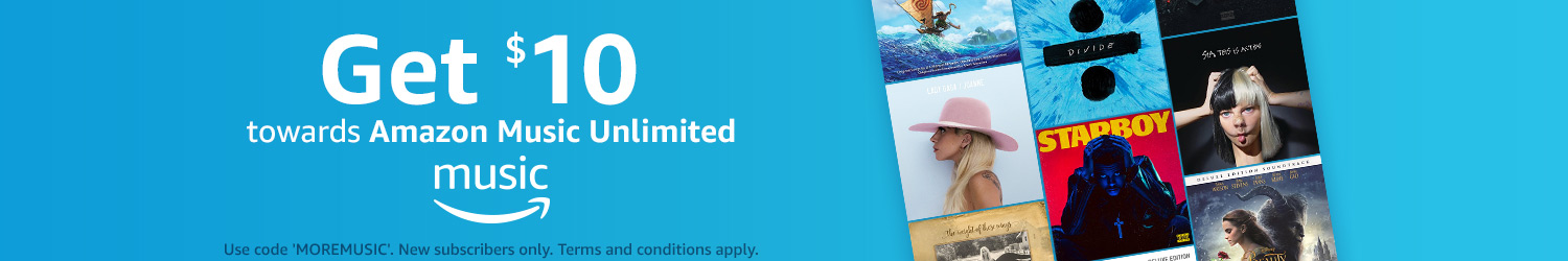 Get $10 towards Amazon Music Unlimited