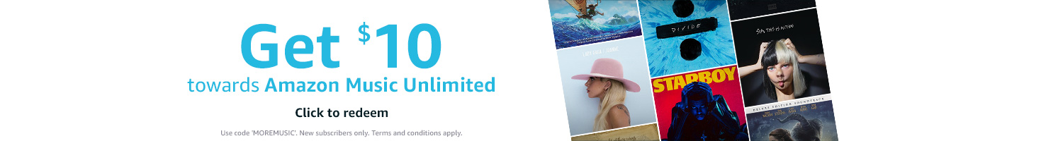 Get $10 towards Amazon Music Unlimited