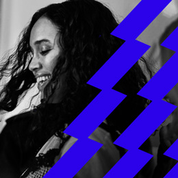 A woman enjoys the music