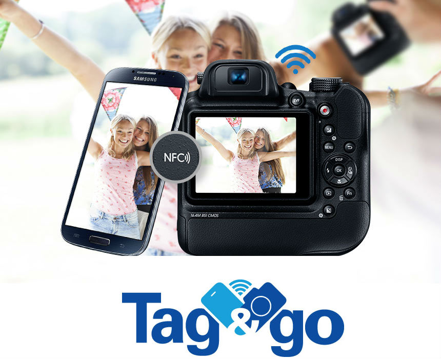 Samsung WB2200F 16.3MP CMOS Smart WiFi & NFC Digital Camera with 60x Optical Zoom