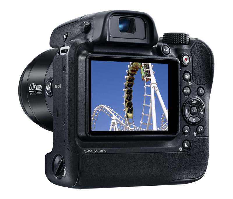 Samsung WB2200F 16.3MP CMOS Smart WiFi & NFC Digital Camera with 60x Optical Zoom