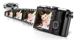 Samsung NX100 14.6-Megapixel Interchangeable Lens Digital Camera lifestyle shot