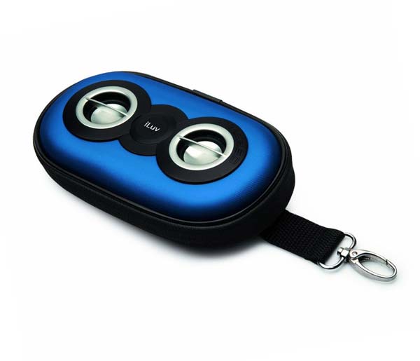 iLuv SmashBox 3.5mm Aux Portable Speaker Case (Blue) Home
