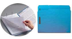 Smead Fastener Folders with Reinforced Tab in Blue 12040