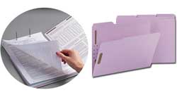 Smead Fastener Folders with Reinforced Tab in Lavender 12440