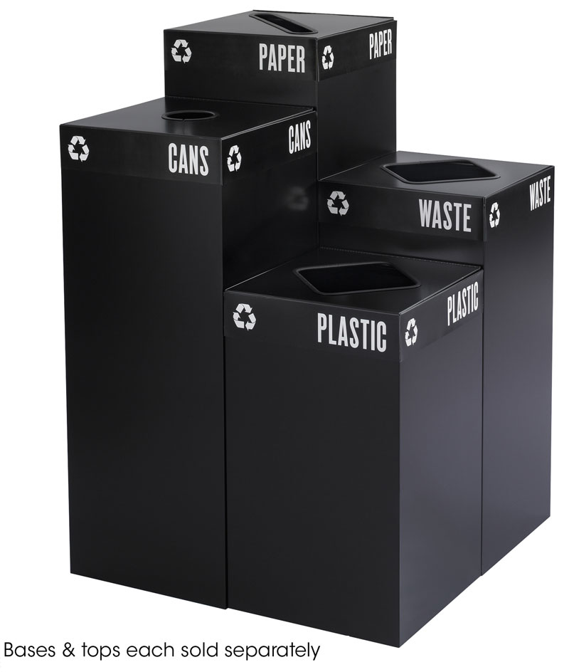Amazon.com : Safco Products 2987BL Public Square Recycling Waste ...