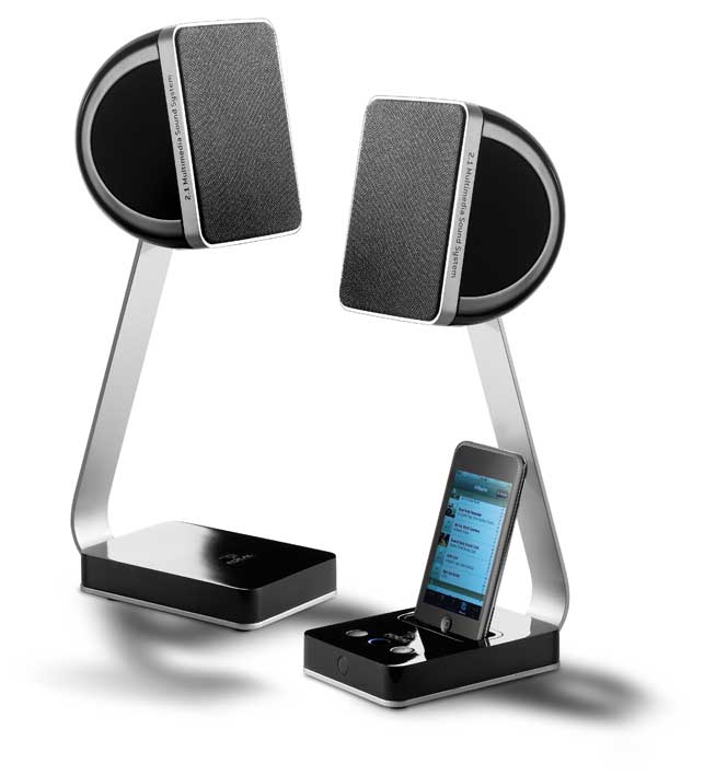 Focal XS Satellite Speakers with Dock for iPod and MP3 Players (Discontinued by