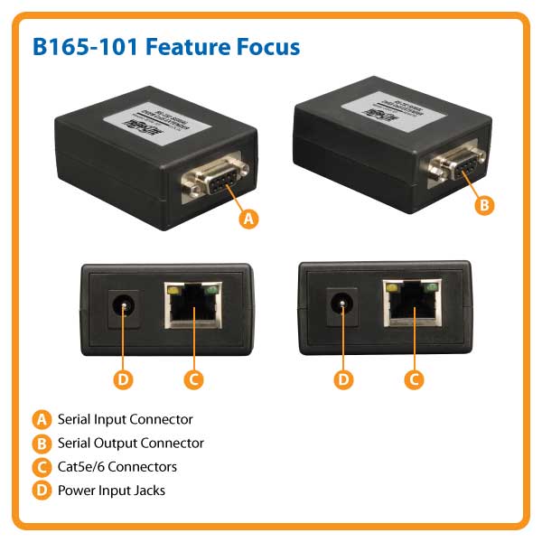 Tripp Lite Serial over Cat5 / Cat6 RS232 Extender