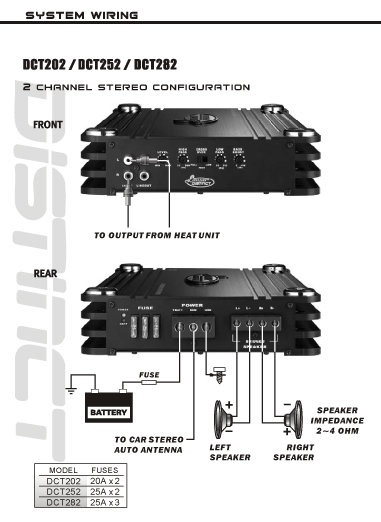 Amazon.com: Lanzar DCT202 2000 Watt 2 Channel Full FET ... lanzar wiring diagram 
