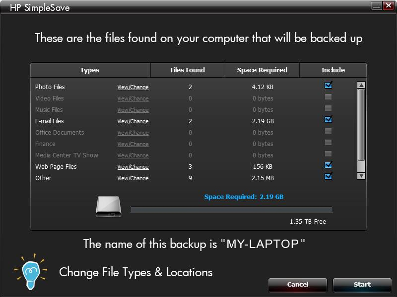 HP SimpleSave 1 TB USB 2.0 Desktop External Hard Drive