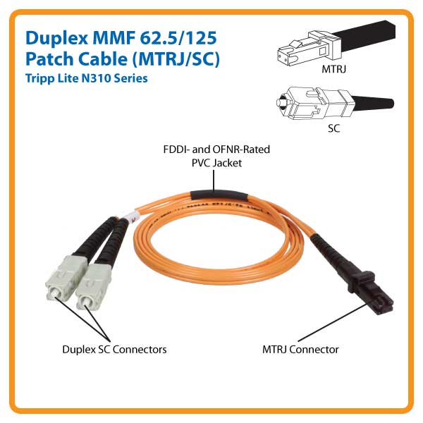 Tripp Lite 10M cavo a fibre ottiche 62.5/125 10 m LC/LC (N320-10M