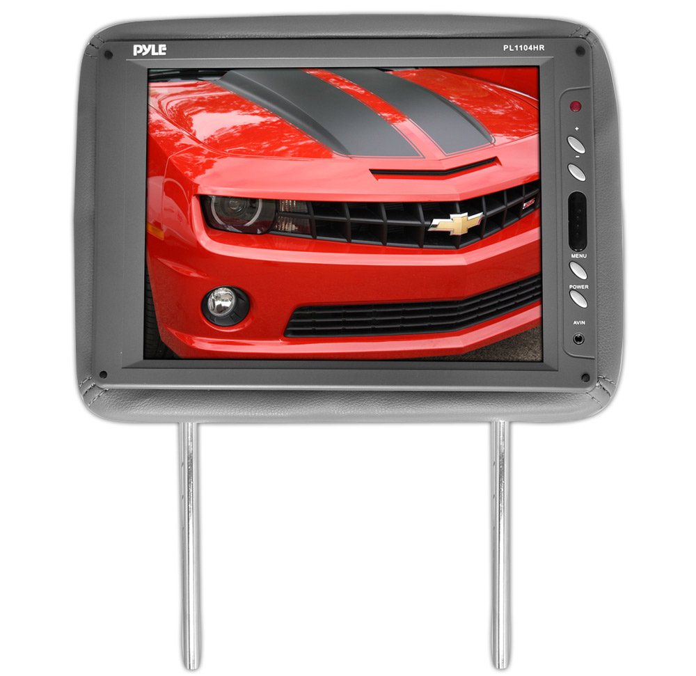 Pyle PL1104HRGR Adjustable Headrest with BuiltIn 11.3Inch