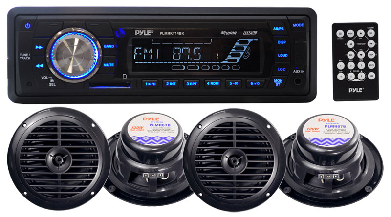 Amazon.com: Pyle PLMRKT14BK Stereo Radio Headunit Receiver ... pyle in dash wiring diagram 
