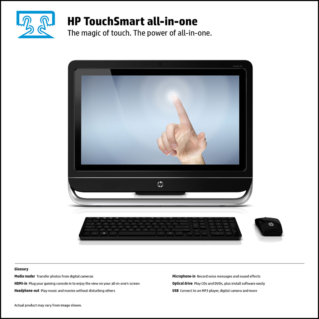 HP Pavilion 23f250 23Inch TouchSmart AllInOne Desktop