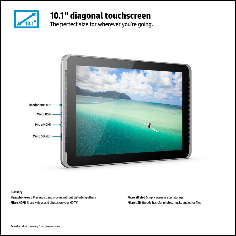 HP 10 Plus 10.1Inch 16 GB Tablet (Silver) Electronics