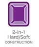 2-in-1 hard/soft construction