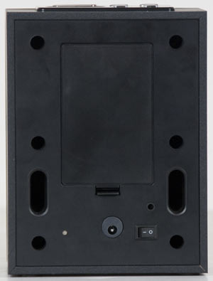 The bottom battery compartment of the Grace Digital Audio portable Allegro Wi-Fi Radio