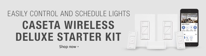 Easily control and schedule lights with Caseta Deluxe Starter Kit