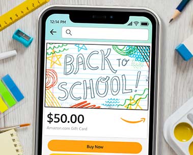 Shop Back to School gift cards
