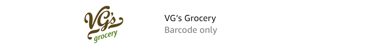 VG's Grocery | Barcode only