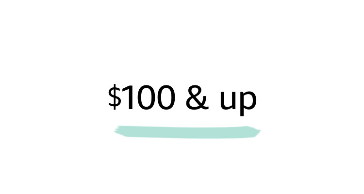 $100 and Up