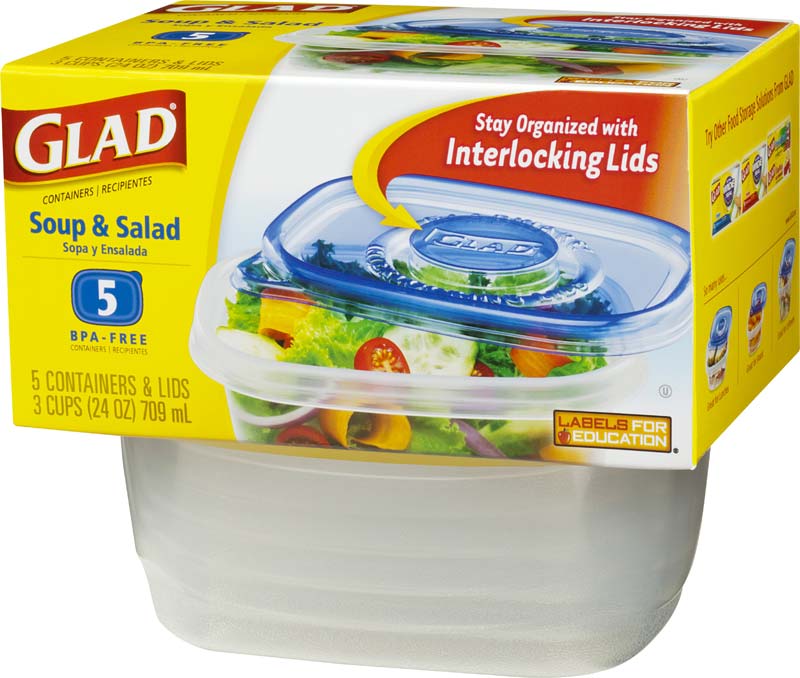 Glad Food Storage Containers Soup and Salad Containers