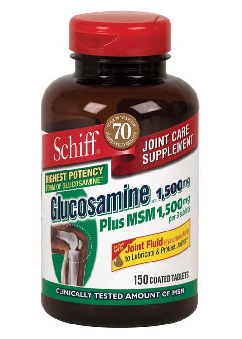 Schiff Glucosamine HCl 1500 mg Plus MSM 1500 mg Per 3