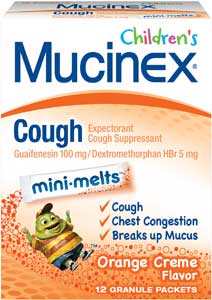 Children's Mucinex Cough Mini-Melts Product Shot