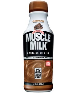 CytoSport Muscle Milk Ready-to-Drink Chocolate (12-Pack of 14-Ounce Bottles, 25-Grams/Each) Product Shot