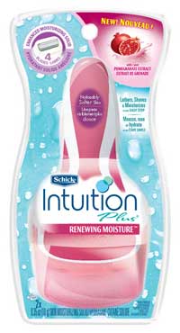 Schick Intuition Plus Renewing Moisture Razor, Pomegranate (1-Pack) Product Shot