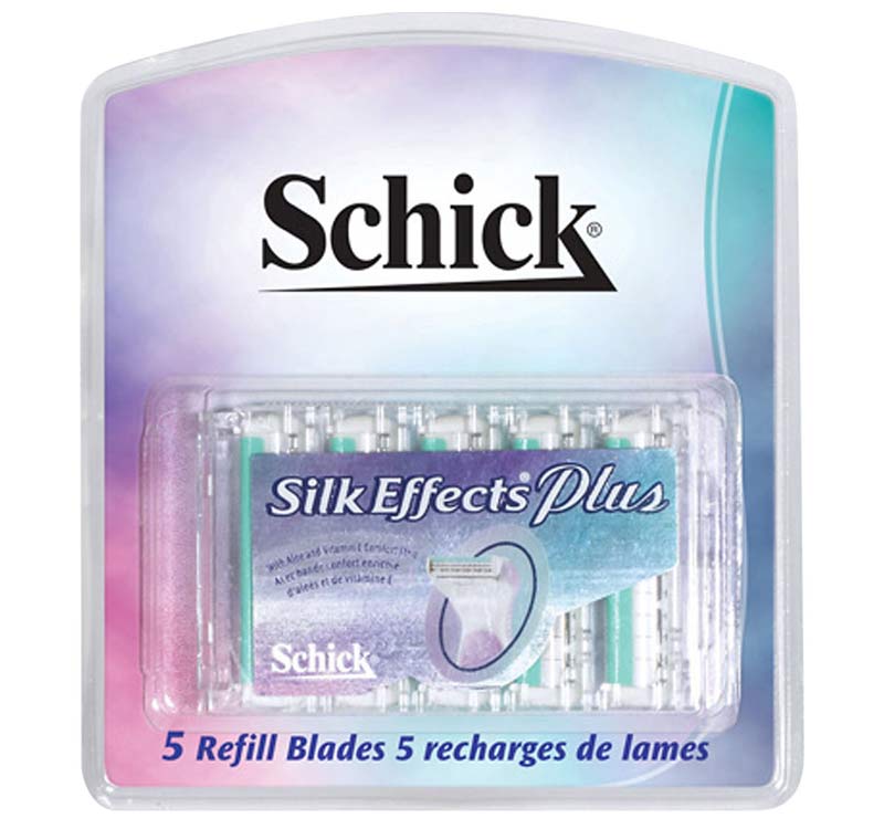 Schick Silk Effects Plus Razor Refill, 5Count (Pack of 2