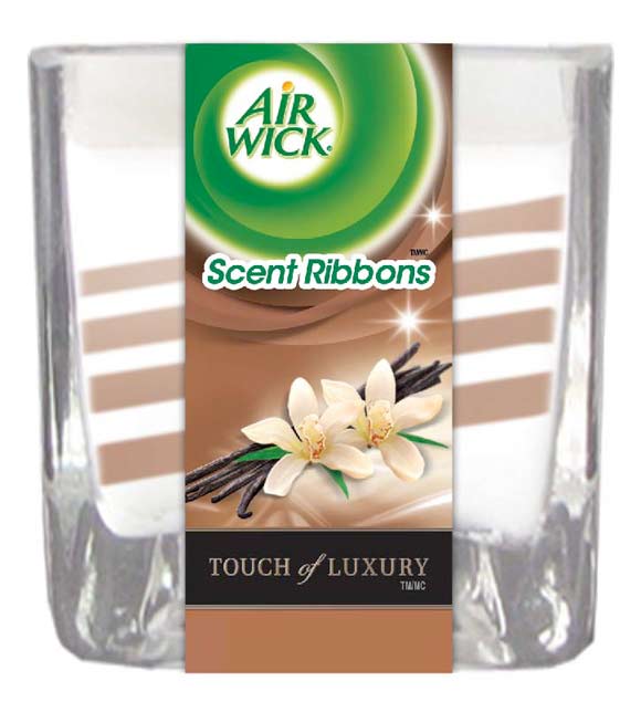 Air Wick Candles Ribbons, Vanilla and Soft Velvet, 6.35