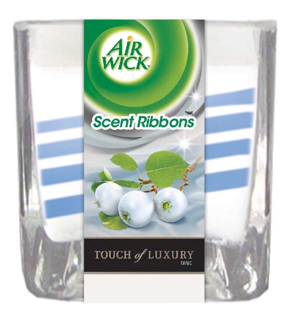 Air Wick Scent Ribbons Scented Candles, White Berries and