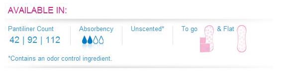 CAREFREE ACTI-FRESH BODY SHAPE Long chart